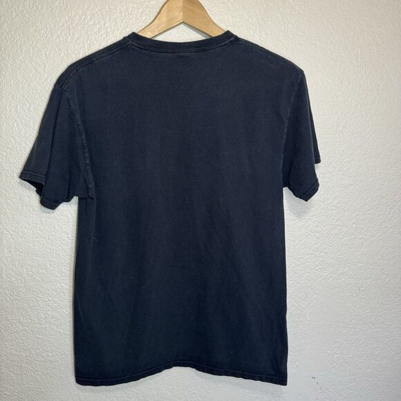 Fruit of the Loom DARE T Shirt Medium Black Vintage American Flag Graphic 90s - Picture 2 of 7